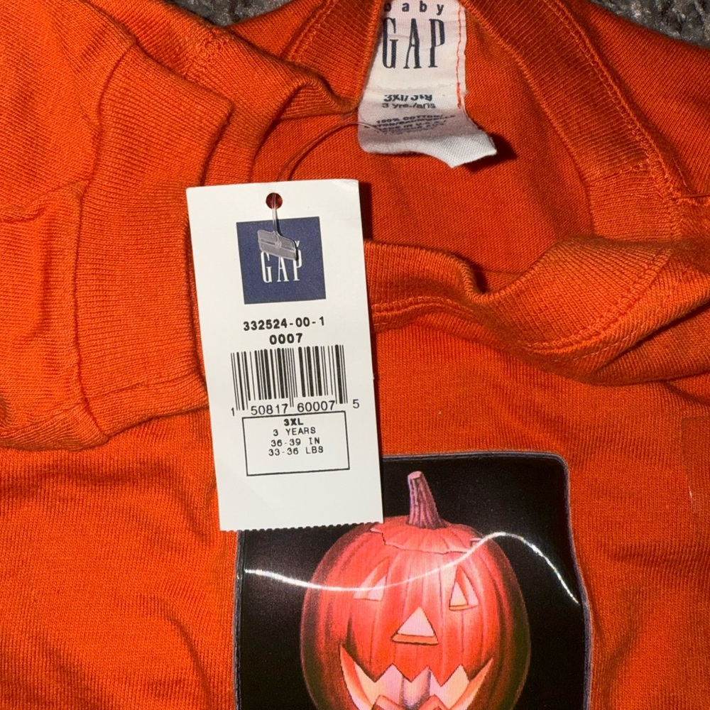 GAP Baby Pumpkin Graphic Orange Sweatshirt